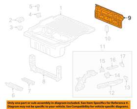 64800t6za00zz Honda Oem 2017 Ridgeline Rear Body Floor-front Panel