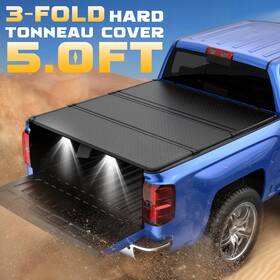 Honormotor 66m042207c366 5ft 3-fold Hard Tonneau Cover For 15-2026 Chevy Colorado Gmc Canyon Truck Bed