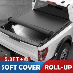 66m44205c366 Honormotor 5.8ft Roll Up Soft Tonneau Cover For Chevy Silverado Gmc Sierra 07-24 Short Bed