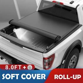 66m44215c366 Honormotor 8ft Roll Up Truck Tonneau Cover For 2014-2025 Chevy Gmc 1500 2500 3500 Long Bed