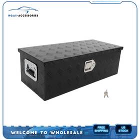 Hqas-accessories Hqa176cm751vf 30 Inch Truck Bed Trailer Underbody Aluminum Tool Box Tote Storage Black Pickup Rv