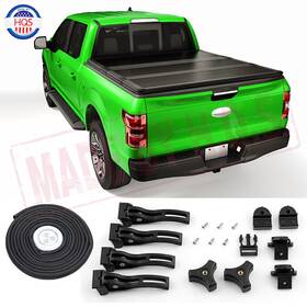 Hqs 630128403546 5ft Short Bed Hard Solid Tri-fold Tonneau Cover For 2005-2024 Nissan Frontier