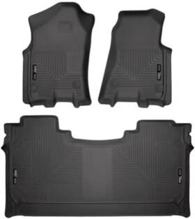 94001 Husky Liners Weatherbeater Floor Mats Fits 2019 - 2024 Ram 1500 Crew Black