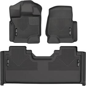 94051 Husky Liners Weatherbeater Floor Mats Fits 2015-2025 Ford F-150 Black