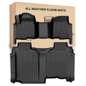 Fm-ch-018-ika Ikabevem Floor Mats For 2020-2026 Silverado 1500/2500hd/3500hd Crew Cab Black