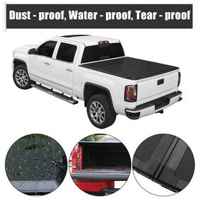 165252car Imcarparts Hard Solid 3-fold Tonneau Cover For 2020-2022 Jeep Gladiator 5ft Truck Bed