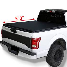 28-innr Inexrud 5ft3 Inch Soft Roll Up For 2000-2004 Dodge Dakota Vinyl Tonneau Cover Fleetside