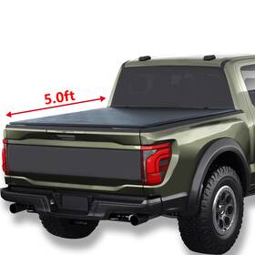 53-inst Inexrud 5ft Soft Tri-fold For 2016-2025 Toyota Tacoma Vinyl Tonneau Cover Fleetside