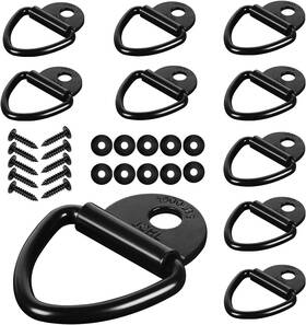 Jchl 732173575978 Cargo Tie-down Anchors 10pcs V-ring 2 Inch Diameter Steel Bolt On 10-pack
