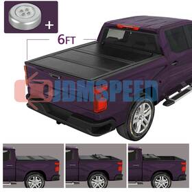 Cmh82060 Jdmspeed 6ft Lock Hard Tri-fold Tonneau Cover Fits 2016 - 2020 Toyota Tacoma Truck Bed