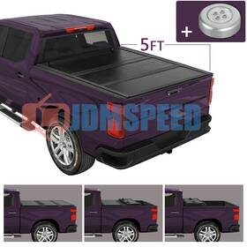 H228 Jdmspeed 5ft Ft Hard Tri-fold Truck Bed Tonneau Cover For 2019-2022 Ford Ranger