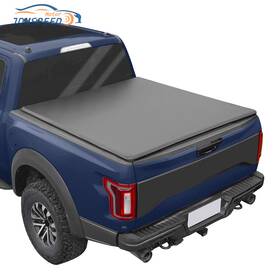 Cmtt82006 Jdmspeed Motor 6.5 6.6ft Soft 4-fold Tonneau Cover Fit For Ford F150 2004-2014 Truck Bed 78.8 Inch