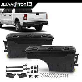 J-02isb3725zbk Jijiamotor13 Dodge Ram 1500 Swing Case Truck Bed Storage Tool Box Fit For 2019-2021