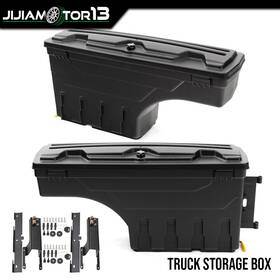 J-02isc1210tbk Jijiamotor13 Fit For 17-20 Ford F-250 F-350 Super Duty Lh&rh Truck Bed Storage Box Toolboxes