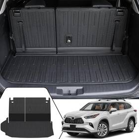 Dz24091107 Joularise Cargo Mat With Backrest For 2020-2026 Toyota Highlander-2 In 1 Trunk
