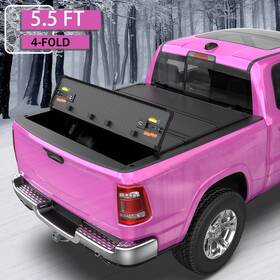 M04240202t Jpcteam 5.5ft 4fold Hard Solid Bed Tonneau Cover For 2007-2013 Toyota Tundra With Lamp