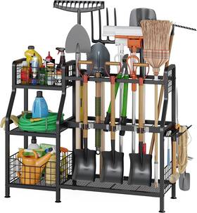 Gjj07 Keomaisyto Garden Tool Organizer For Garage/shed 3 Tier Garage