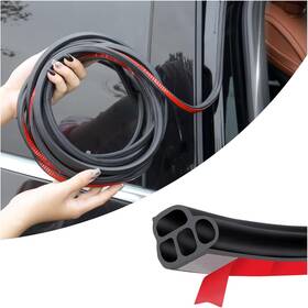 Tiao-0902 Kifidan 32.8ft Car Door Seal Strip Rubber Two Layer L-shape Weather Black
