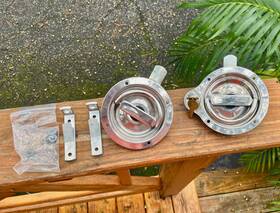 12245700 Knapheide Stainless Steel D-ring Latch Nos Made In Usa 2 Latches With Hardware