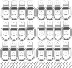 Skd45692-345 Koakomi 6pack D Rings Tie Down Anchors Heavy Duty 1/4 Inch Trailer Hooks Silver
