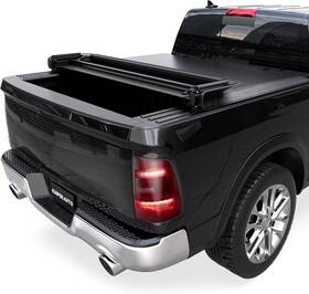 Kuiperauto 686654245495 Soft Quad-fold Truck Tonneau Cover Compatible For 02-2024 Dodge Ram 6.4ft Bed