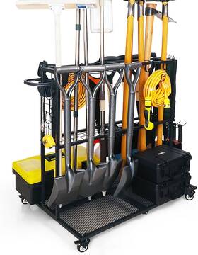 00152 Lcmwhop Garden Tool Organizer - Heavy Duty Garage Storage And Organization With Black