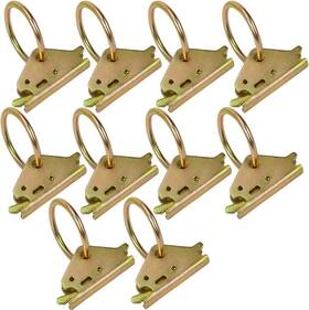 Lekp096 Le Kapmoz Heavy Duty E Track O Rings Tie Down Anchors E-track Tie-down 10 Packs Gold