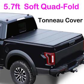 18m32301l0826 Leadzm 4 Fold 5.8ft Soft Truck Bed Tonneau Cover For 09-23 Dodge Ram 1500 W/o Box