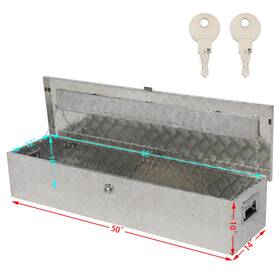 Ase10551 Leadzm 50 Inch Aluminum Truck Pickup Atv Camper Tool Box Trailer Flatbed Rv Storage With Lock