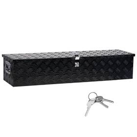 Cg-332712-69 Leadzm 50 Inch X 14 10 Black Aluminum Pickup Truck Trunk Bed Camper Tool Box Storage Lock