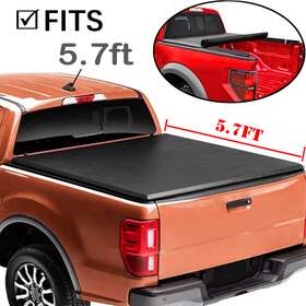 Gt-6470 Leadzm Short 5.7ft Roll Up Tonneau Cover For 2009-2022 Dodge Ram 1500 Truck Bed