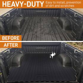 Gttbmr1trbgyaa Leadzm Rubber Diamond Truck Bed Floor Mat Liner For 2022-2023 Rivian R1t 4.5ft/54.1 Inch Blk