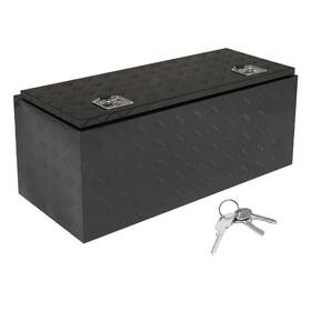 Ms-332712-73 Leadzm 42 X18x17 Black Aluminum Underbodys Trunk Bed Trailer Tool Box Storage With Lock