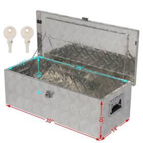 Wk-332712-8913 Leadzm 30 Inch Truck Bed Trailer Underbody Aluminum Tool Box Tote Storages Black Pickup