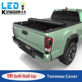 Ledkingdomus 199449017745 5ft Roll Up Tonneau Cover For 2024 - 25 2026 Toyota Tacoma Truck Bed On To