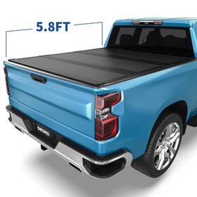 Beyshc31dk Ledkingdomus 5.8ft Low-pro Tonneau Cover 3-fold For 2019-2026 Chevy Silverado Gmc Sierra 1500
