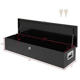 Et-332712-69 Likedeal 50 Inch X14 Aluminum Tool Box Totes Storage For Truck Pickup Trailer Tongue With Lock