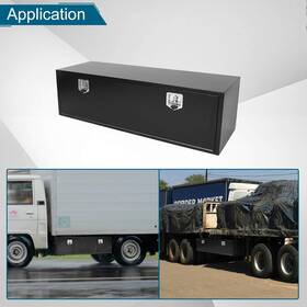 Littlestar2018 Tl66516 Black Steel Truck 60 X 18 Underbody Pickup Tool Box Rv Atv Trailer Storage