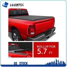Pt1523071am Ljt 5.7ft Soft Roll Up Truck Bed Tonneau Cover For Dodge Ram 1500 2009-2023