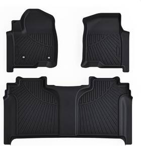 Qb1013x Loddery Floor Mats 2 Row Liner Set Black For Silverado/sierra 1500