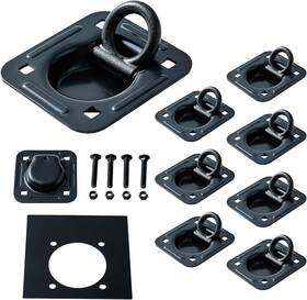 Lonffery 795261186494 8 Pack Recessed D-ring Tie Down Anchors 6 000 Black