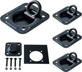Lonffery 795261188177 4 Pack Recessed D-ring Tie Down Anchors 6 000 Black