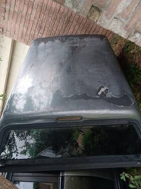 Tun07dc Long 66 Raider Truck Bed Cap/ Standard Cap With Third Brake Light/peeling Clear Coat