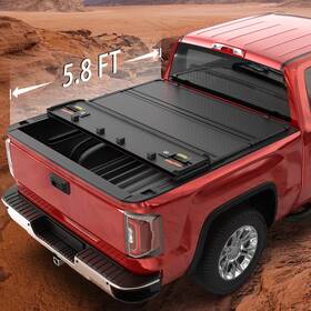 M04220402-k Longhongauto 5.8ft 4fold Hard Alu Truck Bed Tonneau Cover For 2007-2013 Silverado Sierra 1500