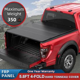 M04234102k Longhongauto 4-fold 5.8ft Frp Tonneau Bed Cover For 09-24 Dodge Ram 1500 10-18 2500 3500