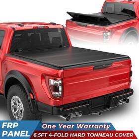 M04244302k Longhongauto 4-fold 6.5ft Frp Black Truck Tonneau Bed Cover For 2000-2006 Toyota Tundra