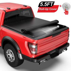 M44503k1997 Longhongauto 5.5ft Soft Roll Up Truck Bed Tonneau Cover For 2004-2015 Nissan Titan With Lamp