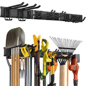 Gs03 Lryxeg 48-inch Garage Storage Tool Organizer 48 Inch 3 Panels And 8 Hooks Black