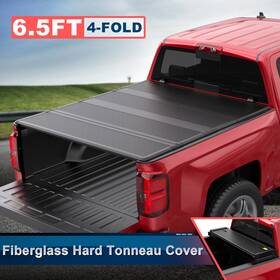 M04224302b4 M04224302 4-fold 6.5ft Fiberglass Tonneau Cover For 2007-2013 Silverado Sierra Truck Bed