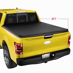 Makeworldgreatagain2020 Cmr82091-mwg Soft Roll-up Tonneau Cover With Hardware For 2019-2023 Ford Ranger 6ft Truck Bed